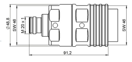RFS 43F-RA114-P02 Гнездовой разъем для кабеля RADIAFLEX