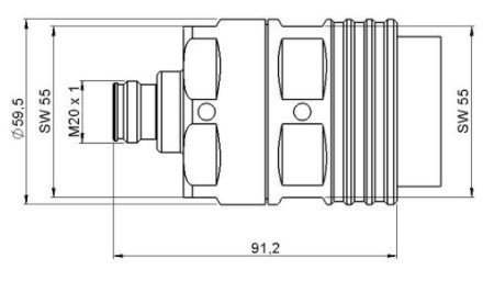 RFS 43F-RA158-P02 Гнездовой разъем для кабеля RADIAFLEX