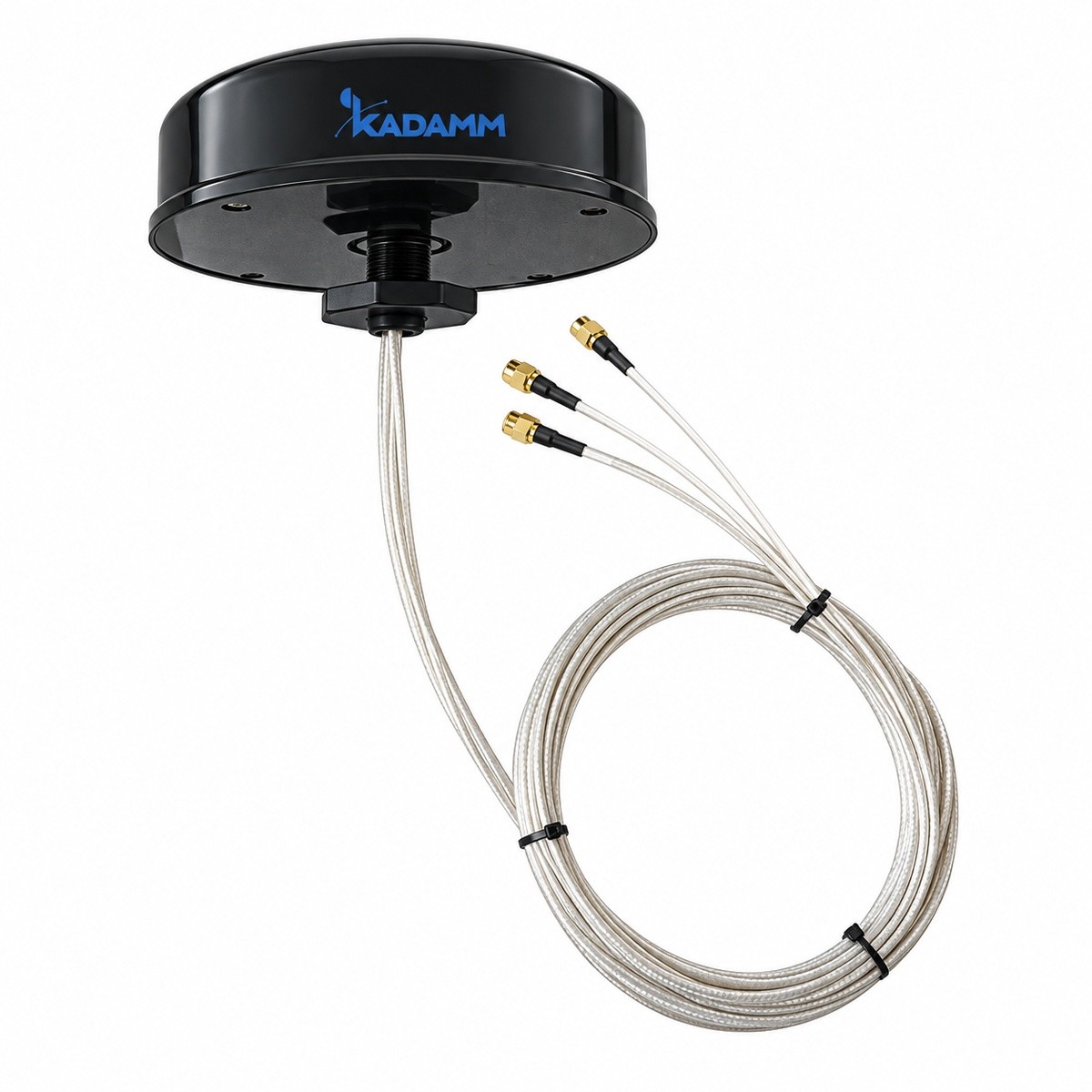 KADAMM AOU-617/7125-6-2 — сверхширокополосная антенна 4G/5G 617–7125 МГц с выводами Wi-Fi и ГНСС, 2,5–6 дБи