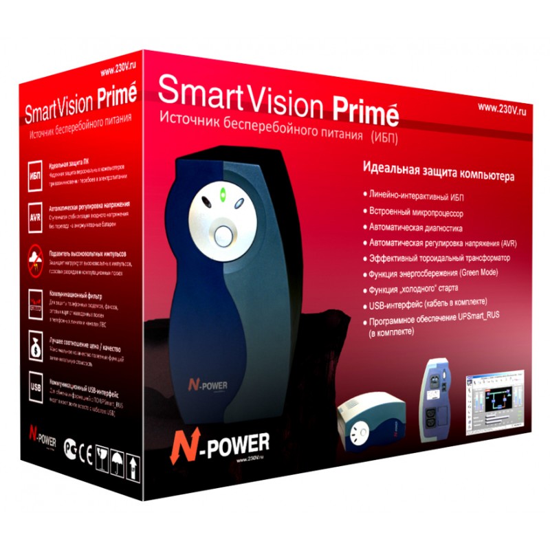 N-Power Smart-Vision Prime 825 Интерактивный источник бесперебойного питания
