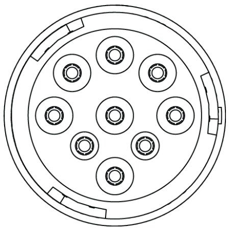 Amphenol Industrial AHD14-9-96P Кабельный разъем 9pol