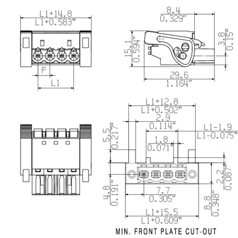 Weidmuller 1016360000 Штекерный соединитель печат BLF 5.00HC/04/180LR SN OR BX