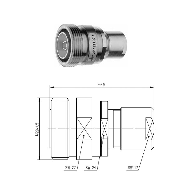 Разъем Telegartner J01121A0011 7-16 DIN (Телегартнер)