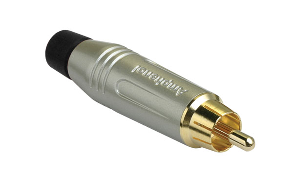 Amphenol Audio ACPR-SBK Кабельный разъем RCA, позолоченные контакты, male