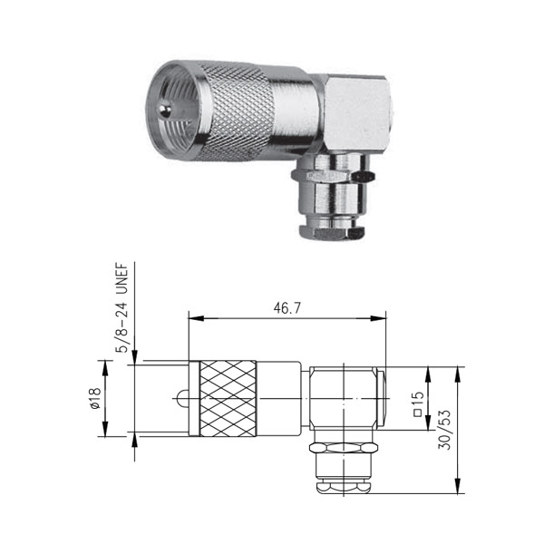 Разъем Telegartner J01040A0002 UHF (Телегартнер)