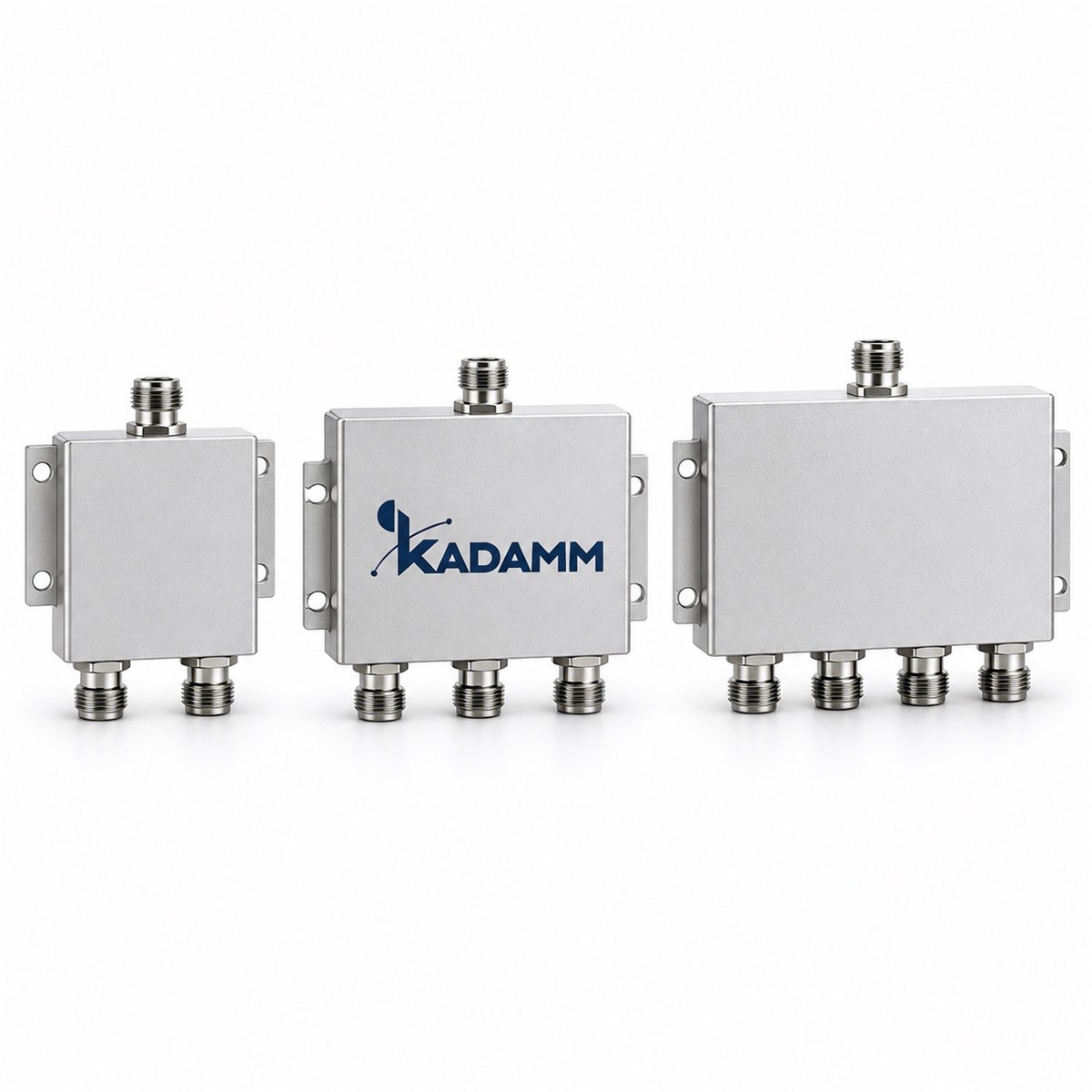 Делители мощности Уилкинсона серии КАДАММ ДМУ-136/174-N-IP65 — 2/3/4 выхода, 136–174 МГц