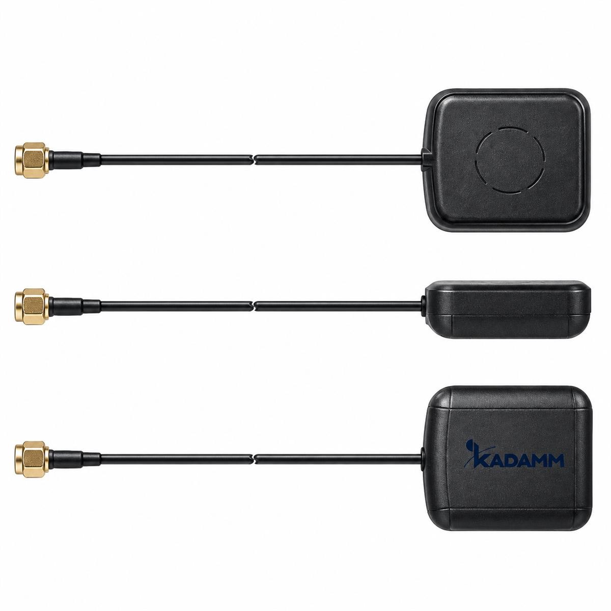 KADAMM GPS-L1-29M2 — активная антенна GPS L1 на магните или клее, МШУ 29 дБ, кабель 3 м, SMA, допуск частоты ±10 МГц