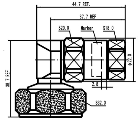 RFS 716MR-SCF12-C03 Угловой разъем
