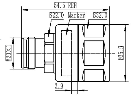 RFS 43F-LCF78-C03 Гнездовой разъем