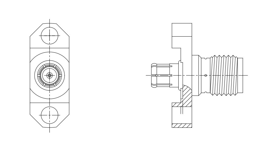Amphenol 242234 - адаптер MCX (male) - SMA (female)