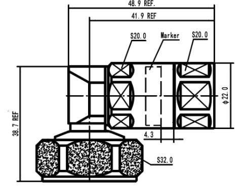 RFS 716MR-LCF12-C03 Угловой разъем