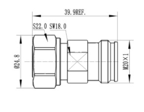 RFS 43M-43F Коаксиальный адаптер