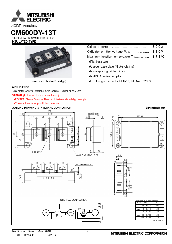 Mitsubishi Electric CM100MXUD-13T