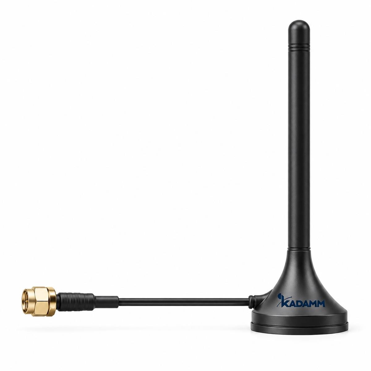 KADAMM AMS-24-2-2 — антенна Wi-Fi 2,4 ГГц на магните, 2 дБи, кабель 2 м, SMA